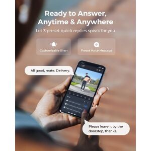 REOLINK 4MP Video Dorbell Bataryalı Kapı Zili IP Kamera PoE