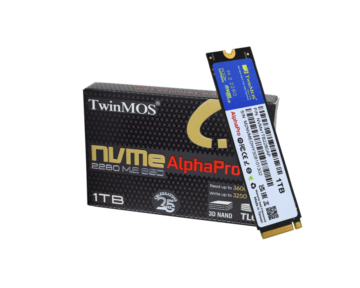 TWINMOS 1TB NVMe1TB2280AP 3600- 3250MB/s M2 NVME GEN3 Disk