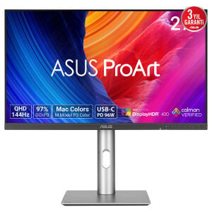 ASUS 27 IPS  PROART PA278CGRV 5MS 144HZ HDMI-DP TYPCE Grafik Tasarım Monitörü 2560x1440 / 90LM06Q1-B01K71