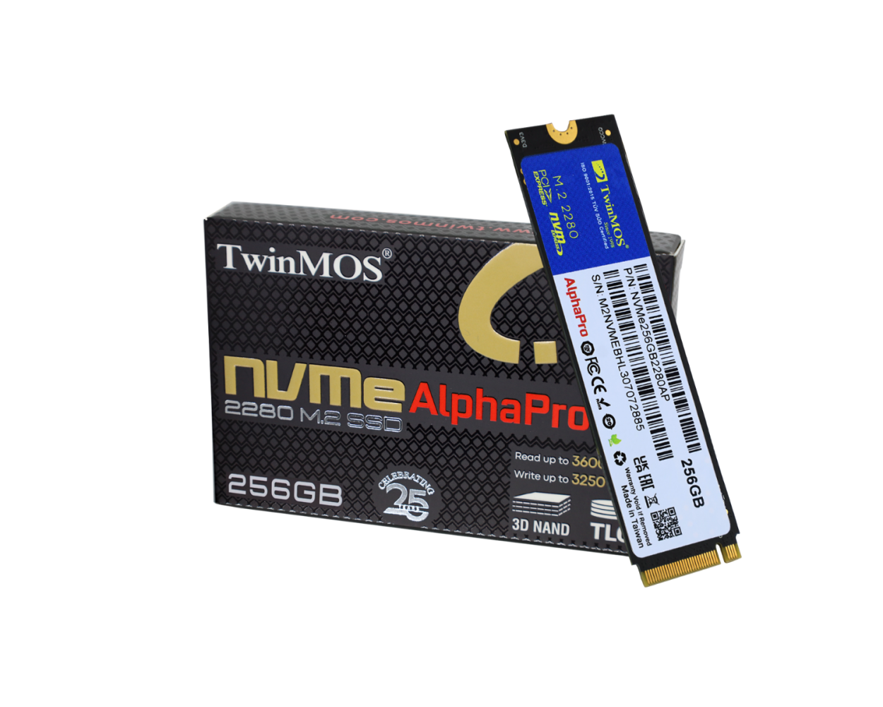TWINMOS 256GB NVMe256GB2280AP 3600- 3250MB/s M2 NVME GEN3 Disk