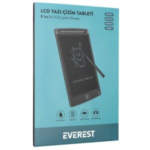 Everest EV-DY100 8,5 Siyah Tek Tuşla Sil Dijital Yazı Tahtası Yazı Alanı 125x175mm