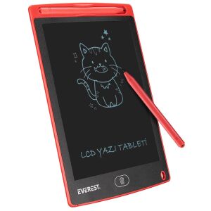 Everest EV-DY100 8,5 Kırmızı Tek Tuşla Sil Dijital Yazı Tahtası Yazı Alanı 125x175mm