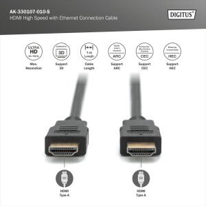 DIGITUS HDMI 4K Görüntü Kablosu 1m (AK-330107-010-S)