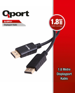 QPORT 1.8metre Q-DP01 DP Kablo