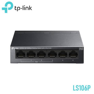 Tp-Link LS106P 6 Port 10-100 Mbps 4 Port Poe+ Masaüstü Switch