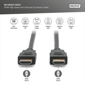 DIGITUS HDMI 4K Görüntü Kablosu 2m (AK-330107-020-S)