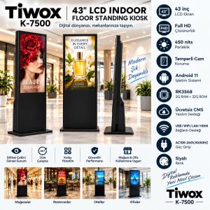 TIWOX 43 K-7500 2GB-32GB ANDROID 11 FHD LCD KIOSK