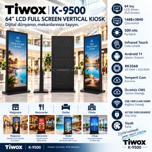 TIWOX 64 K-9500 2GB-32GB ANDROID 11 4K LCD KIOSK