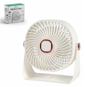 Feny FN-F55 Beyaz Ultra Sessiz 3 Kademeli Şarjlı 800Mah Masa Fanı 4