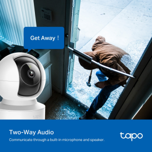 TP-LINK 4MP Pan/Tilt 360° Yatay Kapsama 12m IR WiFi Ethernet Çift Yönlü Ses 512GB microSD Destekli İç Mekân IP Kamera TAPO C222
