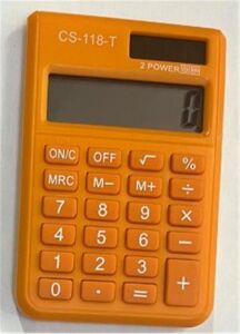 CSL CS-118-T Turuncu 8 Hane Cep Tipi Hesap Makinesi