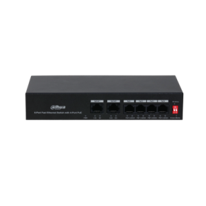 DAHUA 6port 36w 4port PoE PFS3006-4ET-36 10/100 2X-UPLINK Yönetilemez Switch