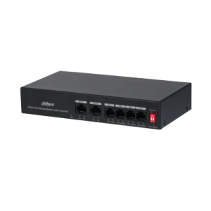 DAHUA 6port 36w 4port PoE PFS3006-4ET-36 10/100 2X-UPLINK Yönetilemez Switch