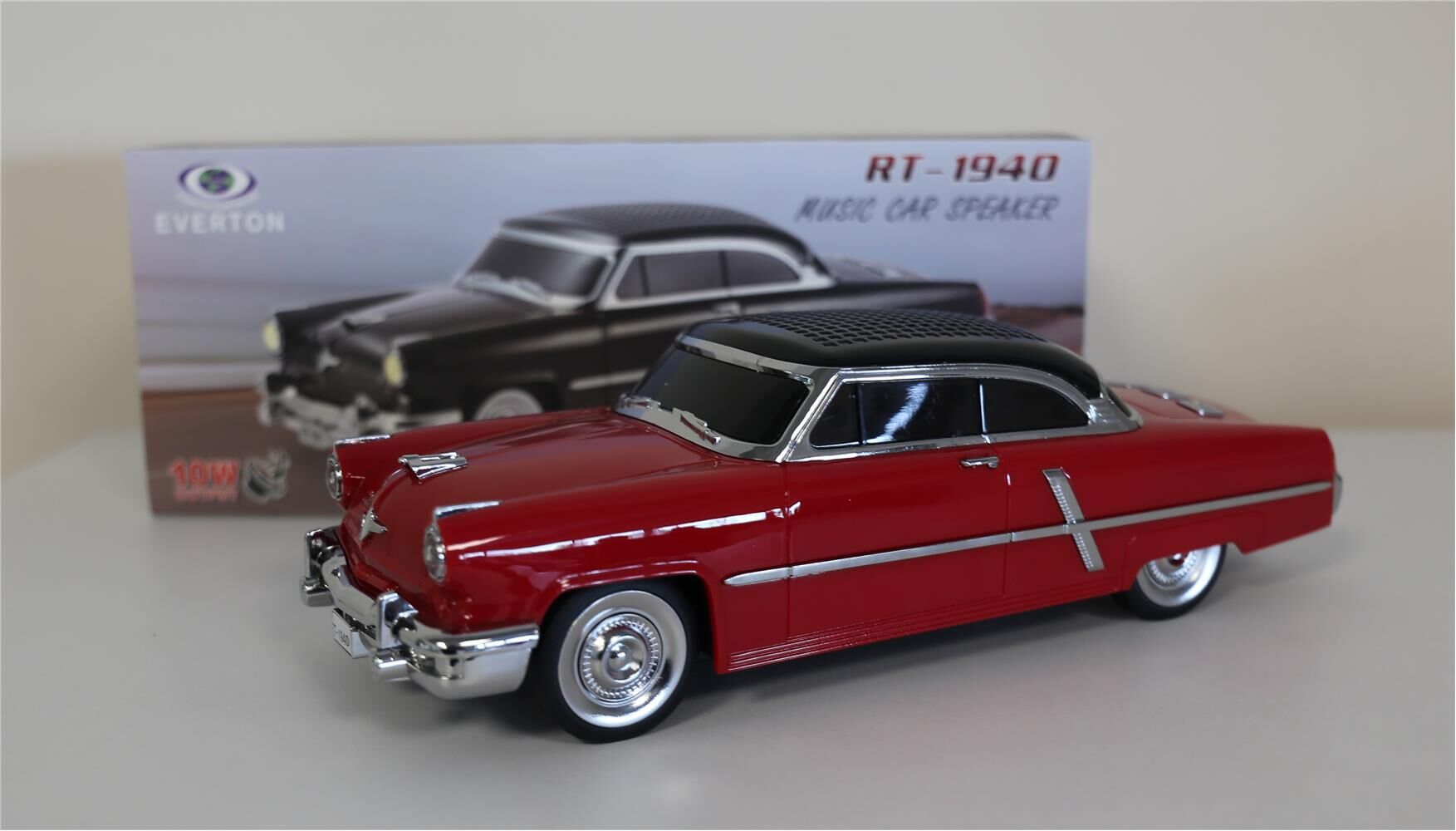 EVERTON RT-1940  Kırmızı Arabalı Bluetooth Fm-Usb-Tf-Aux Şarjlı Nostaljik Radyo