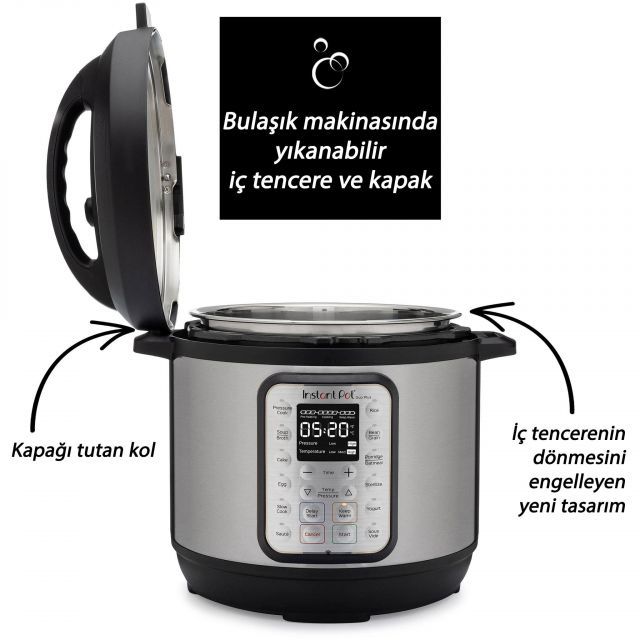 113-0063-01-EU Duo 8 Plus 9'u Bir Arada 7.6 Litre Basınçlı Pişirici