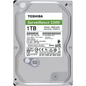 TOSHIBA 3.5 1TB S300 HDWV110UZSVA 5700 RPM 128MB SATA-3 Güvenlik Diski