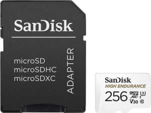 SANDISK 256GB High Endurance SDSQQNR-256G-GN6IA microSDXC UHS-I C10 U3 V30 100/40MB/s Adaptörlü Hafıza Kartı