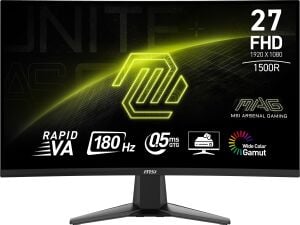 MSI 27 RAPID VA MAG 27C6F 0.5MS 180HZ HDMI-DP Kavisli Gaming Monitör 1920x1080