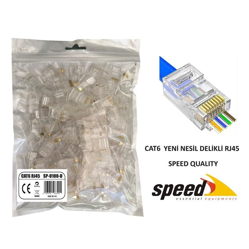 SPEED RJ45 SP U100 D 100lü paket Yeni Nesil Konnektör