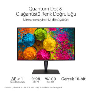 ASUS 31.5 IPS PROART PA32UCG-K 5MS 120HZ HDMI-DP TYPEC THUNDERBOLT 3 Grafik Tasarım Monitörü 3840x2160  / 90LM03H0-B05370
