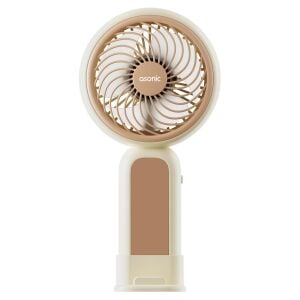 Asonic AFN21 Krem 250mAh Dahili Pil Elde Taşınabilir Masaüstü Usb Fan Şarjlı Type-c Şarj