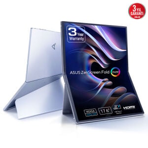 ASUS 17.3 OLED ZenScreen MQ17QH 0.2MS 60HZ mini HDMI-TYPEC Katlanabilir Taşınabilir Monitör 2560x1920