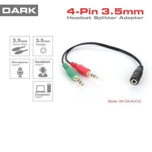 DARK DK-CB-AUC02 1x di�i 2x erkek Stereo Ses Ara Kablosu