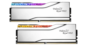 GSKILL 32GB (2X 16GB) DDR5 6000MHZ CL26 DUAL KIT PC RAM TRIDENT Z5 ROYAL NEO SILVER F5-6000J2636H16GX2-TR5NS