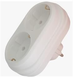 Mutlusan İkili Topraklı Fiş-Priz Düz Tip Beyaz (001 170 033006 00 00)