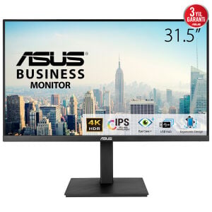 ASUS 31.5 IPS VA32UQSB 4MS 60HZ HDMI-DP USB HUB Kurumsal Monitör 3840x2160 / 90LM04W7-B01E70