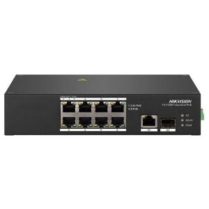 HIKVISION 8port PoE 90w 1-SFP 10/100Yönetilemez Endüstriyel Switch (Adaptör Yok) DS-3T0310HP