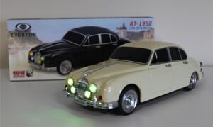 EVERTON RT-1958 Bej Arabalı  Bluetooth Fm-Usb-Tf-Aux Şarjlı Nostaljik Radyo