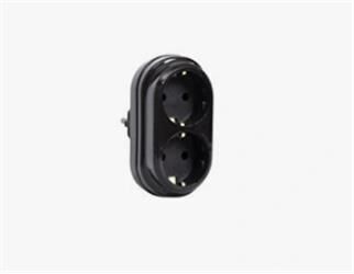 Mutlusan 2Lİ Topraklı Fiş-priz Düz Tip Siyah (001 170 033006 00 11) Standart