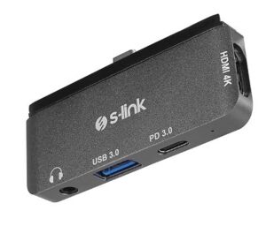 S-link SWV-USBC035 Type-C to HDMI + PD + USB 3.0 3.5mm Aux port Çevirici Adaptör