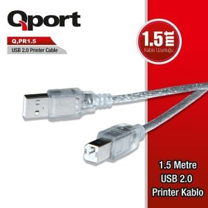 QPORT 1.5 metre Q-Pr1.5 Yaz�c� Kablosu 2.0v