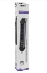 S-link SPGKS05 1.5m 3G1.5mm2 900 Joule 5Li Akım Kor. Gri Priz Çoklayıcı