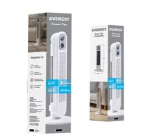 Everest FAN14 Beyaz 31 50W 3 Hız Kademeli Zamanlayıcı Kule Tipi Vantilatör- Pervanesi