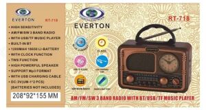 Everton RT-718 Bluetooth-USB-SD-FM Şarjlı Nostaljik Radyo