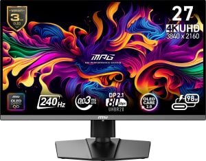 MSI 26.5 MPG 272URX QD-OLED 0.03MS 240HZ HDMI-DP Gaming Monitör 3840x2160