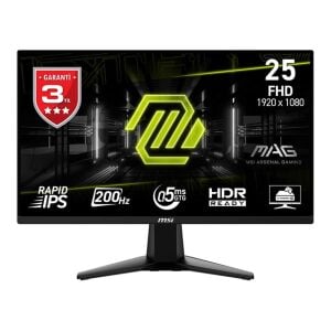 Msi 24.5 Mag 255F E20 1920x1080 Flat Rapid Ips 200Hz 0.5Ms (Gtg) Hdmı Dp Gaming Monitor
