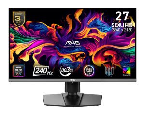 MSI 26.5 MAG 272UP QD-OLED X24 0.03MS 240MS HDMI-DP Pivot Gaming Monitör 3840x2160