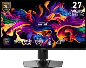 MSI 26.5 MPG 271QR QD-OLED X50 0.03MS 500HZ HDMI-DP Gaming Monitör 2560x1440