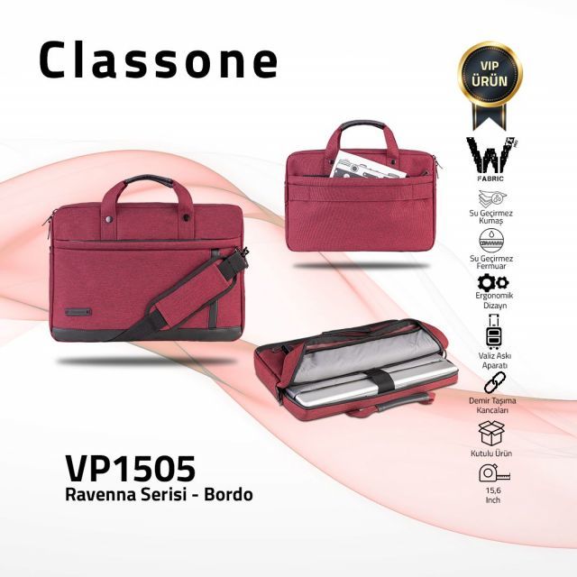 VP1005 VP1005 Classone Ravenna 14'' Çanta -Bordo