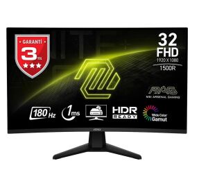 MSI 31.5 MAG 32C6 180Hz 1ms Full HD Adaptive Sync VA Kavisli Gaming Monitör
