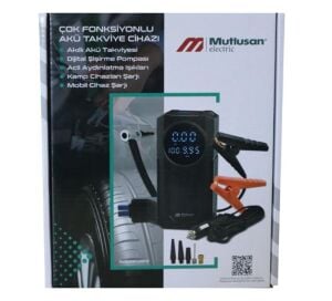 Mutlusan 10.000 Mah Çok Fonksiyonlu Akıllı Akü Takviyesi-Dijital Şişirme Pompası-ı (999 999 53001)