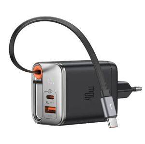 MCDODO CH-4281 40W GaN Şarj Adaptörü Dahili Geri Çekilebilir Kablolu