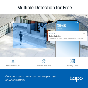 TP-LINK 3mp PT 3.9mm Wıfı Kablosuz Pan-Tilt IP Kamera Tapo C510W