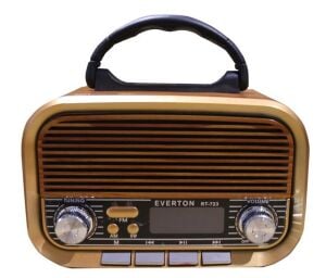 Everton RT-723 Dijital Göstergeli Şarjlı Nostaljik Radyo (AM-FM-SW Wıth BT-USB-TF )