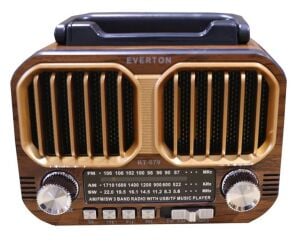 Everton RT-679  Bluetooth-USB-SD-FM Şarjlı Solarlı  Nostaljik Radyo