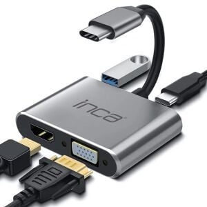 INCA ITPC-06T 0.15metre TYPE-C - HDMI_VGA(D) Görüntü Adaptörü Gümüş 100W